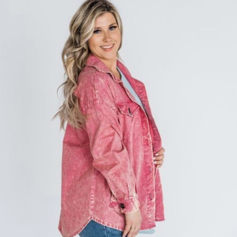 NWT Rose Shacket - Picture 1 of 11